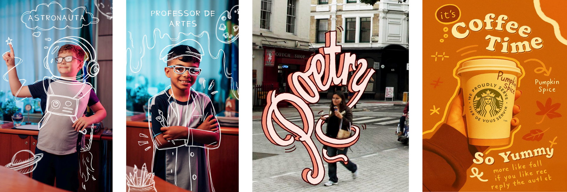 Playful Scribbles and Doodles Graphic Design Inspiration