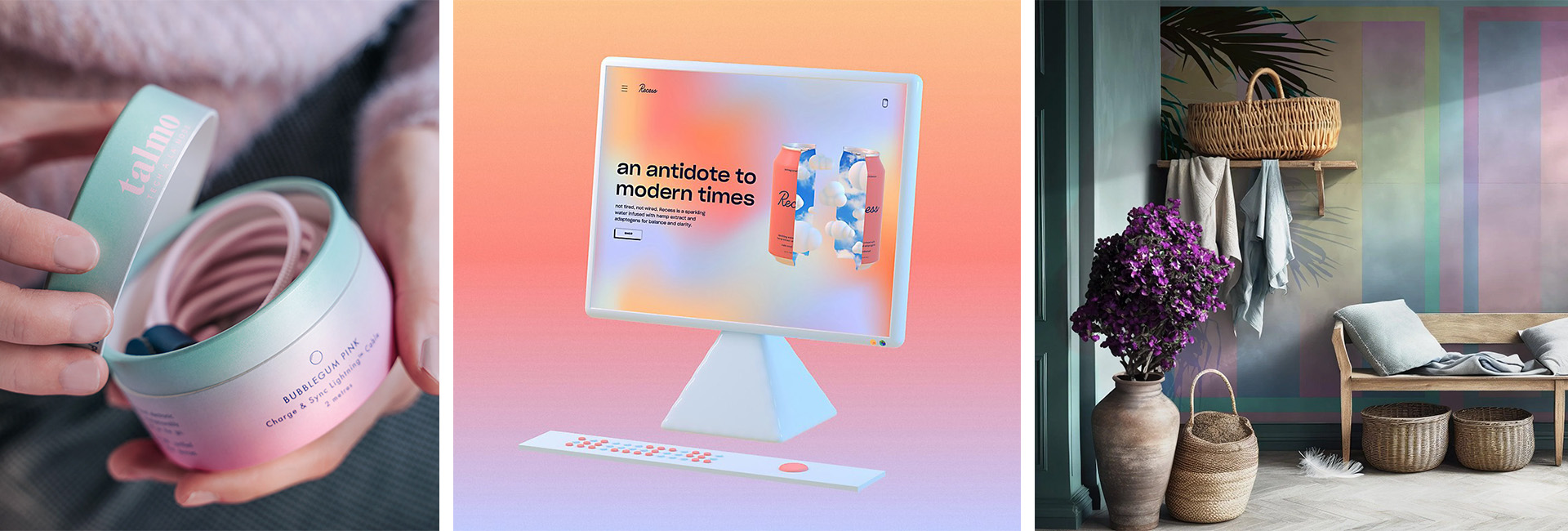 Soft Glow Gradients Graphic Design Inspiration